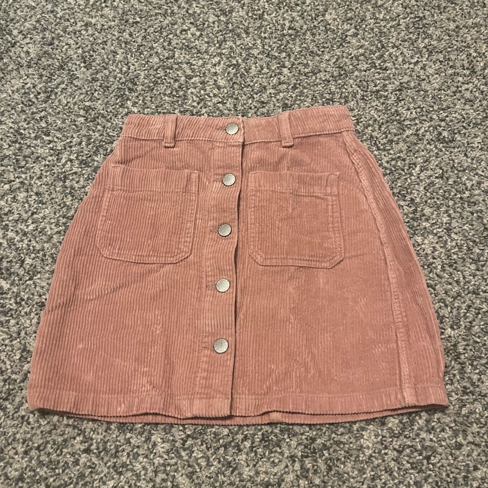 Corduroy jean skirt